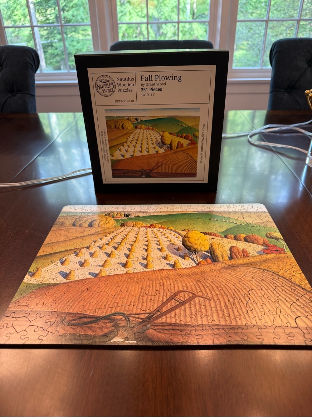 Nautilus Fall Plowing Puzzle – yellow, green, brown, tan